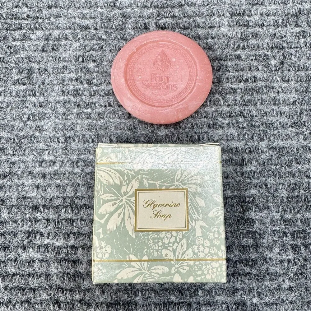 Vintage Four Seasons Hotel Bar Soap Glycerine Circular Soap With Box Movie Prop